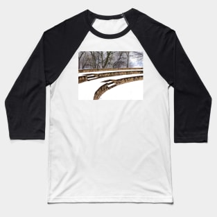 Snowy Steps at Phillips Park Baseball T-Shirt